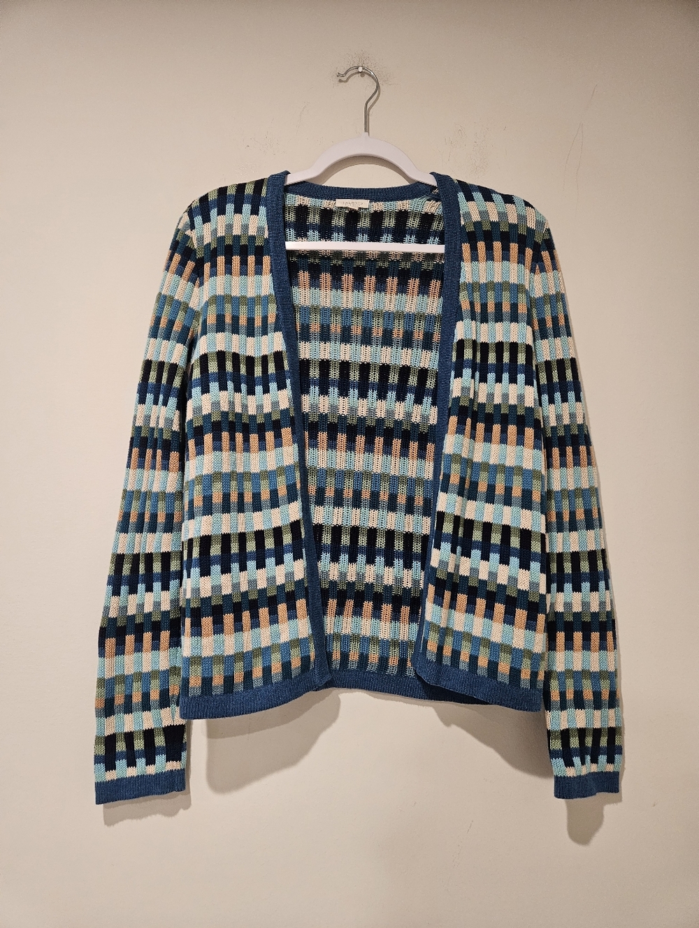 Talbots Women's Petite Multi-Stripe Open-Front Cardigan,Size SP, Multicolor